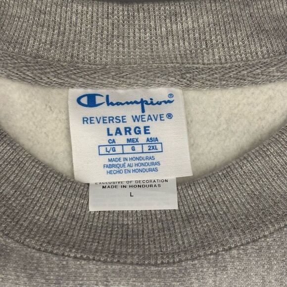 Champion Mens Reverse Weave Crewneck Sweatshirt grey size large - Picture 5 of 11